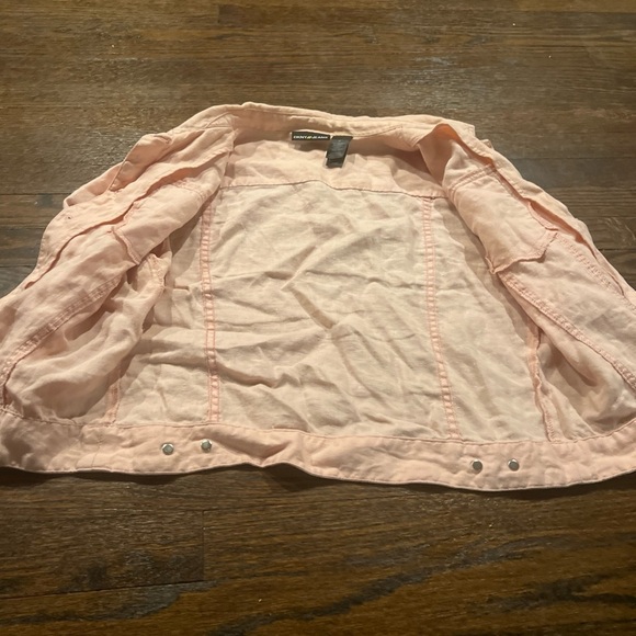 DKNY Linen Denim Style Jacket Size M - Picture 5 of 6